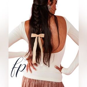Free People Intimately Low-Back Seamless Long Sleeve Top